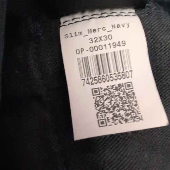 Mott & Bow Slim Merc Blue Jeans 32x30 Men